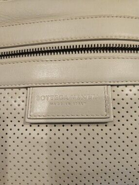 Bottega Veneta Perforated Leather Bag - Cream